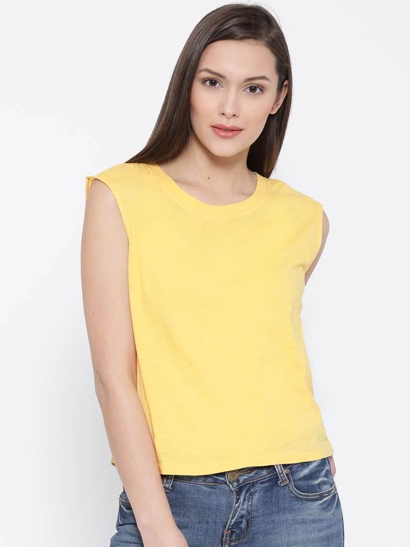 Yellow tops myntra online