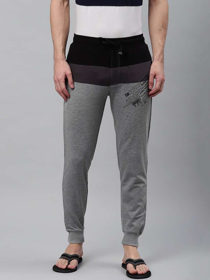 Buy Sweet Dreams Men Grey Black Colourblocked Lounge Joggers Lounge Pants for Men 12501722 Myntra