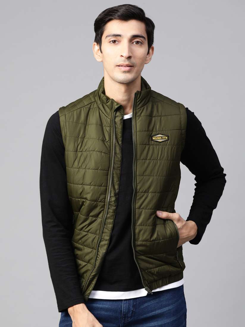 Buy SPYKAR Men Olive Green Solid Insulator Padded Jacket Jackets for Men 12506768 Myntra