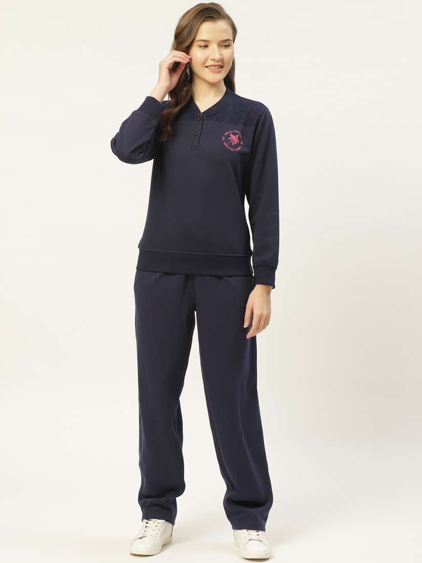 Buy Duke Women Navy Blue Solid Track suit Tracksuits for Women 12515998 Myntra