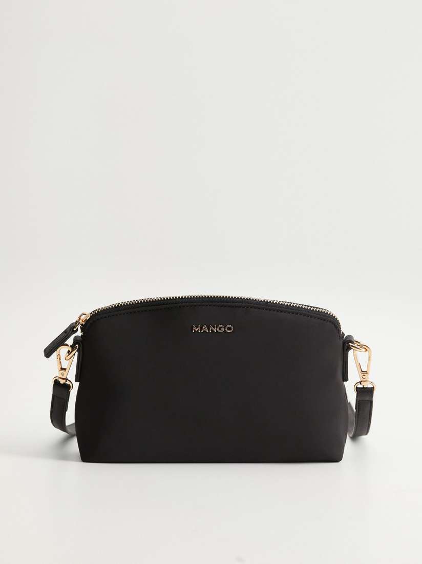 Mango black solid sling bag cheap
