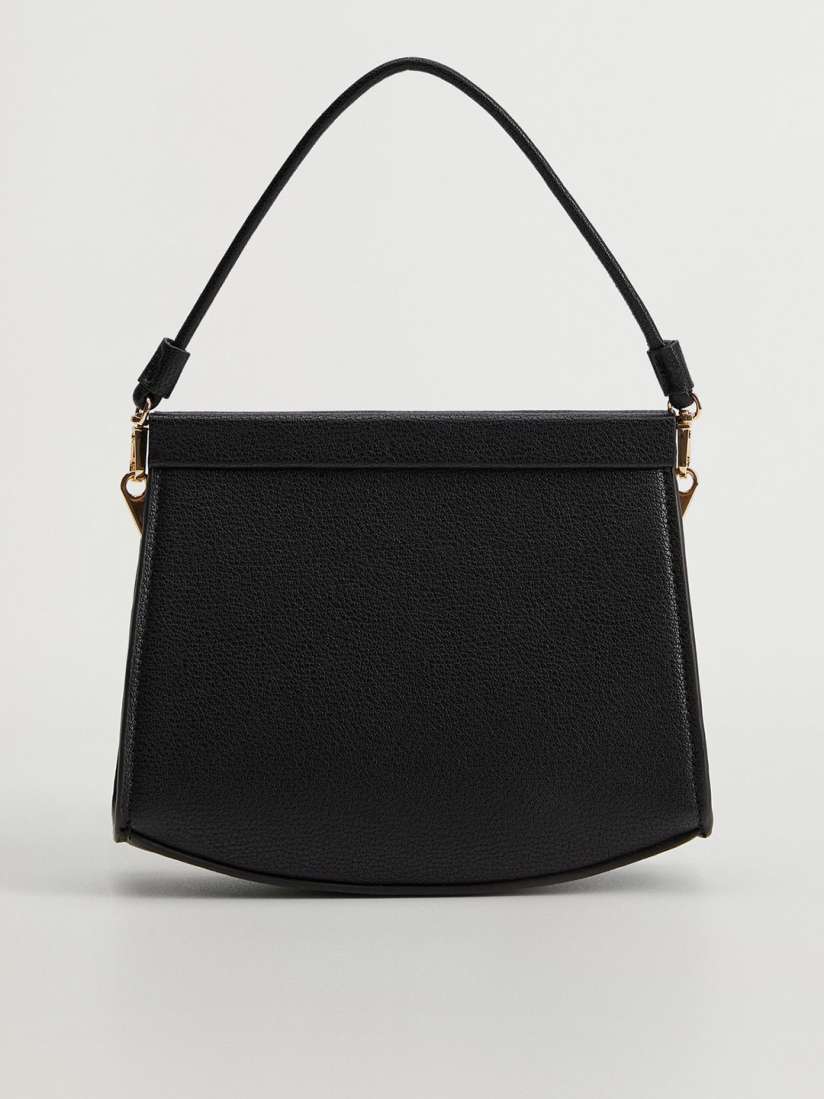 Mango black solid shoulder bag new arrivals