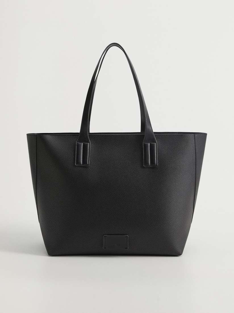 Mango tote bag black deals