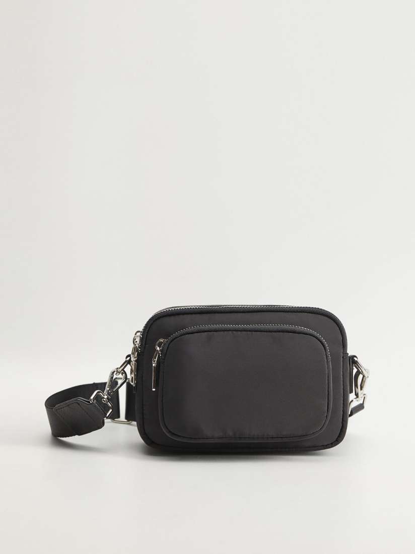 Buy MANGO Women Black Solid Fanny Pack with Zip Coin Pocket Waist Pouch for Women 12524366 Myntra