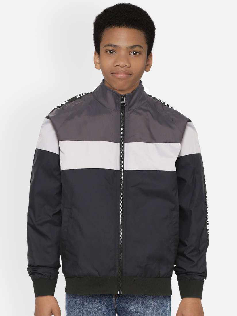 Boys grey bomber jacket best sale