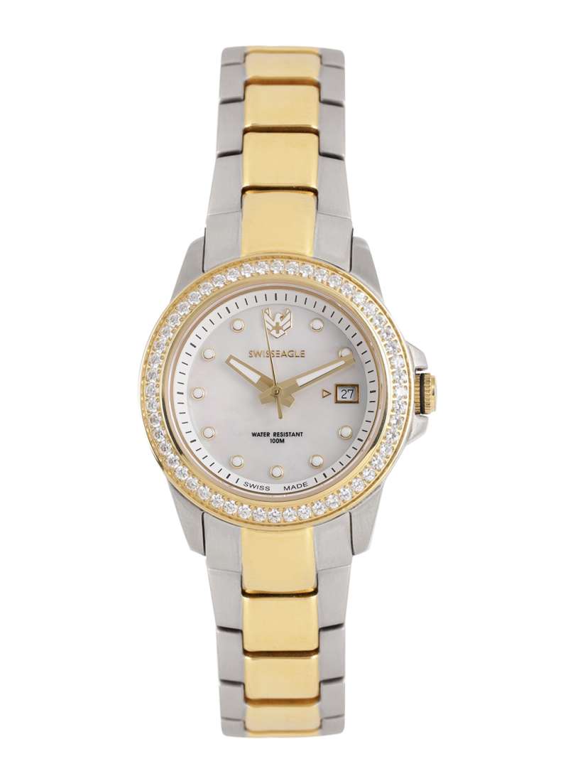 Buy Swiss Eagle Women Gold Toned Steel Analogue Watch SE 6033 55 Watches for Women 1253061 Myntra