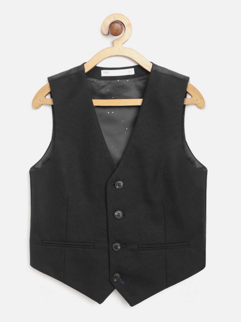 Marks and spencer black waistcoat top