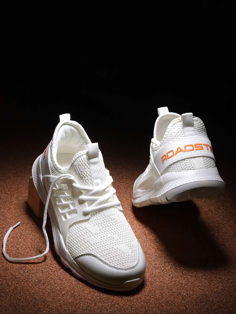 Buy Roadster Men White Knitted Sneakers Casual Shoes for Men 12543830 Myntra