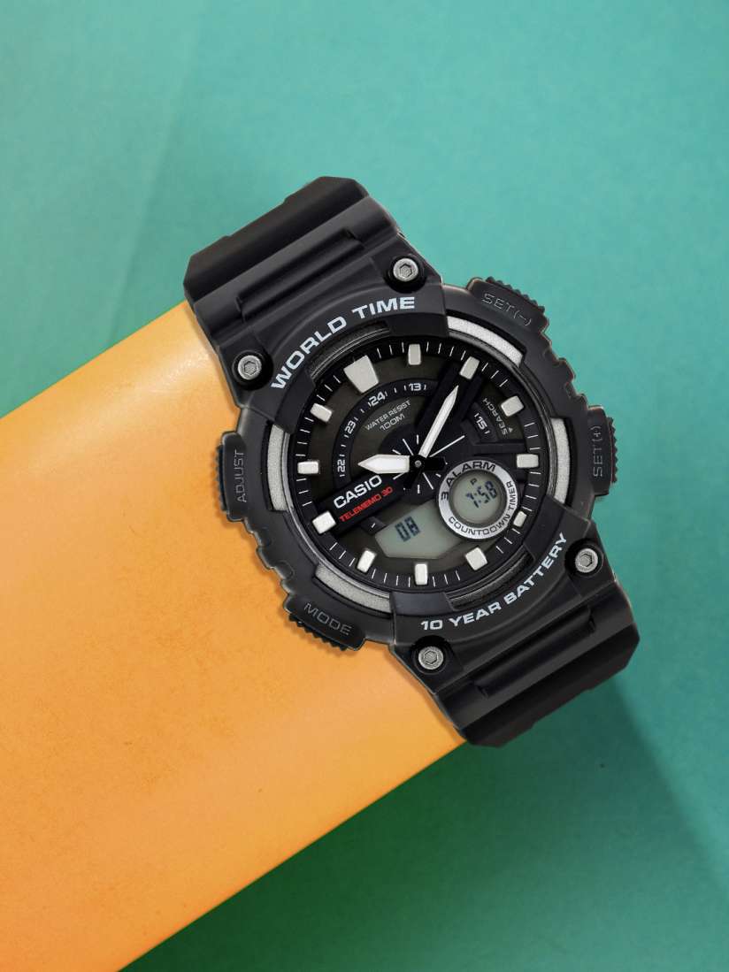 Buy Casio Youth Combination Men Black Analogue and Digital watch AD207 AEQ 110W 1AVDF Watches for Men 1254915 Myntra