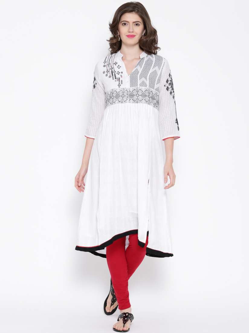 Myntra white anarkali hotsell