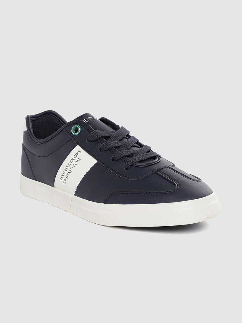 Buy United Colors of Benetton Men Navy Blue White Colourblocked Sneakers Casual Shoes for Men 12555854 Myntra