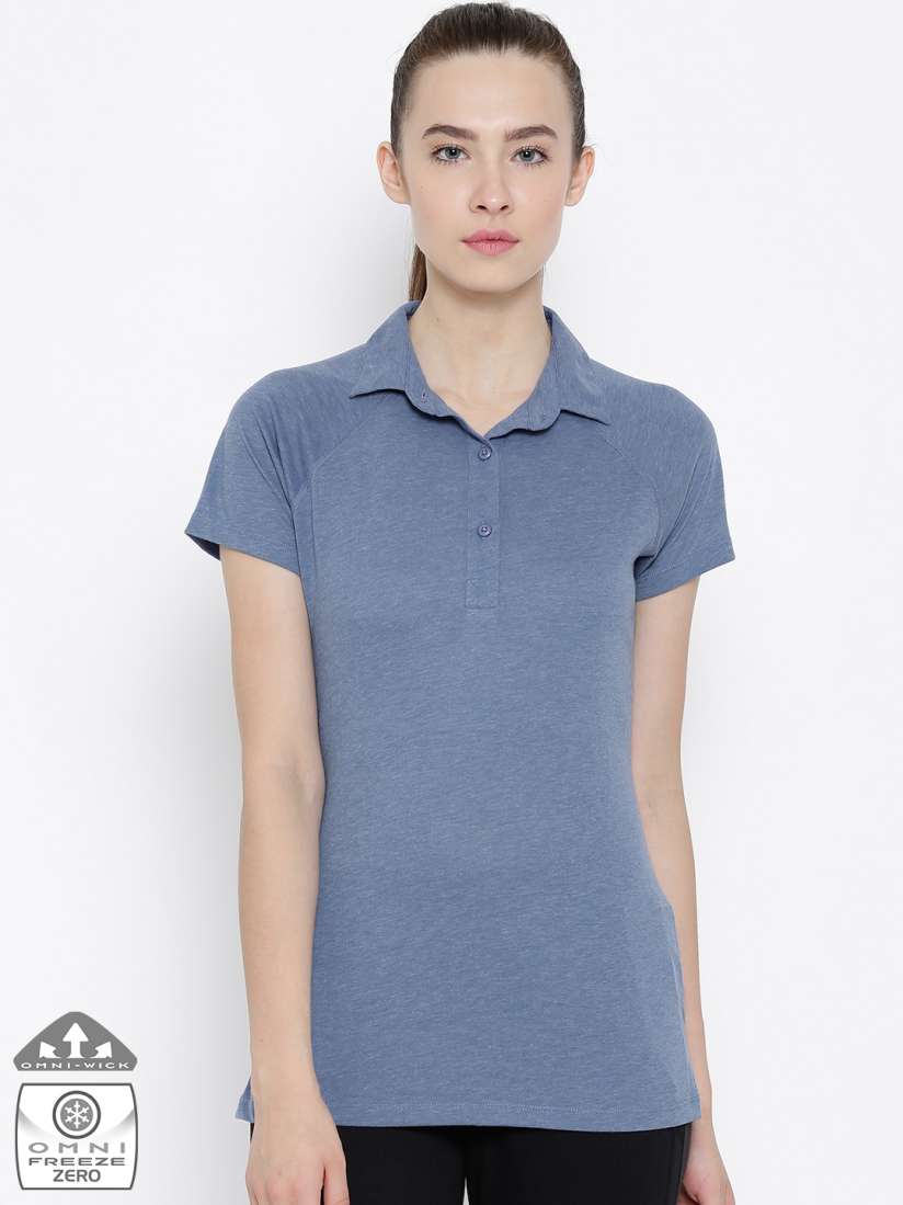 Buy Columbia Blue Silver Ridge Zero Polo Hiking T shirt Tshirts for Women 1256114 Myntra