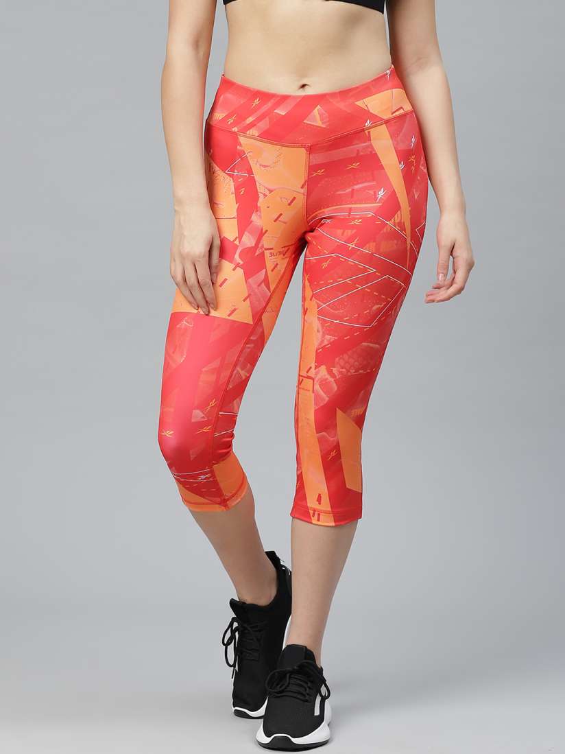 Red reebok leggings sale