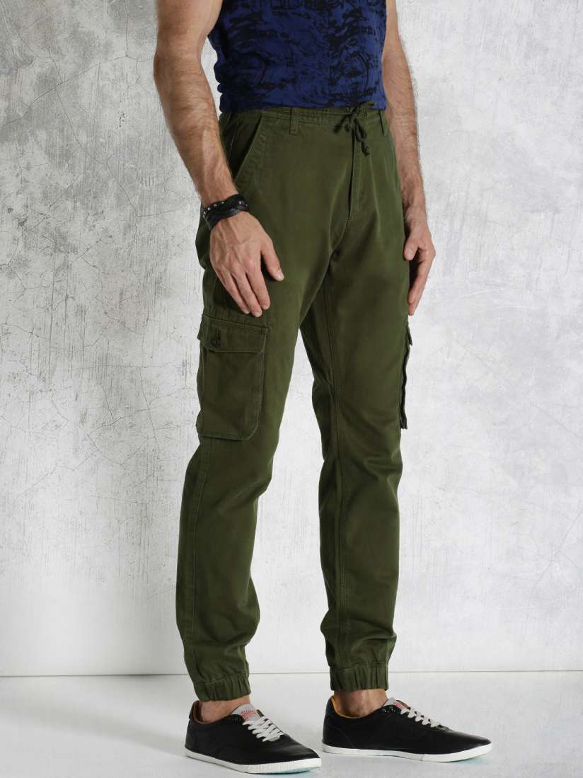 Olive cargo joggers on sale