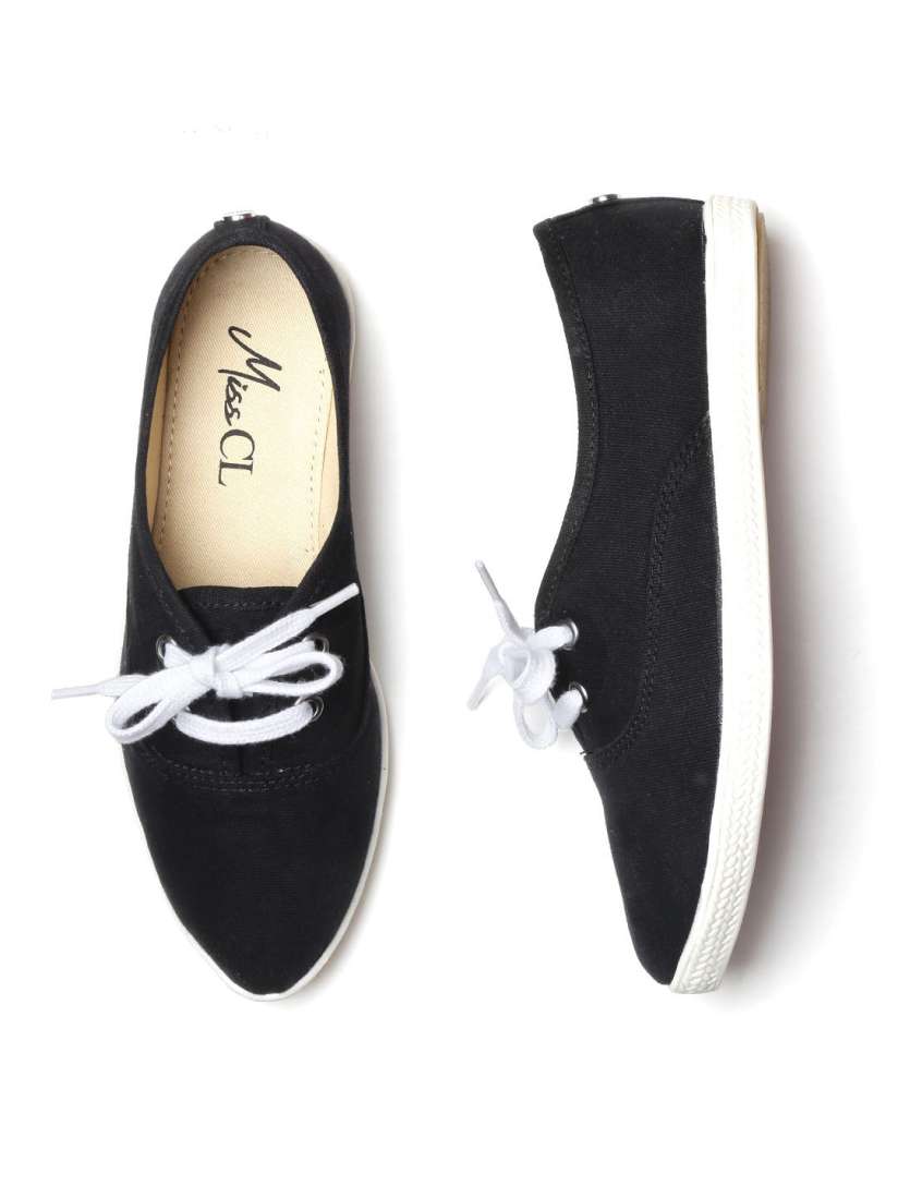Buy Miss CL by Carlton London Women Black Canvas Shoes Casual Shoes for Women 1258656 Myntra