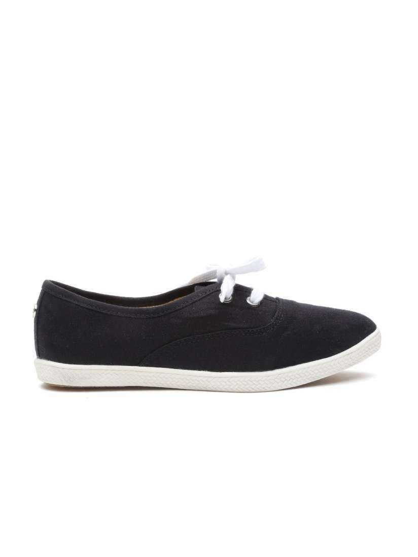 Buy Miss CL by Carlton London Women Black Canvas Shoes Casual Shoes for Women 1258656 Myntra