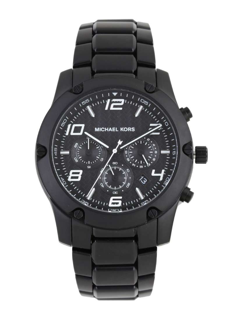Michael kors black chronograph watch new arrivals