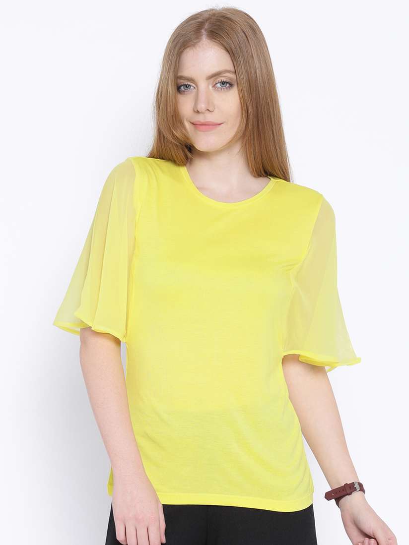myntra yellow top