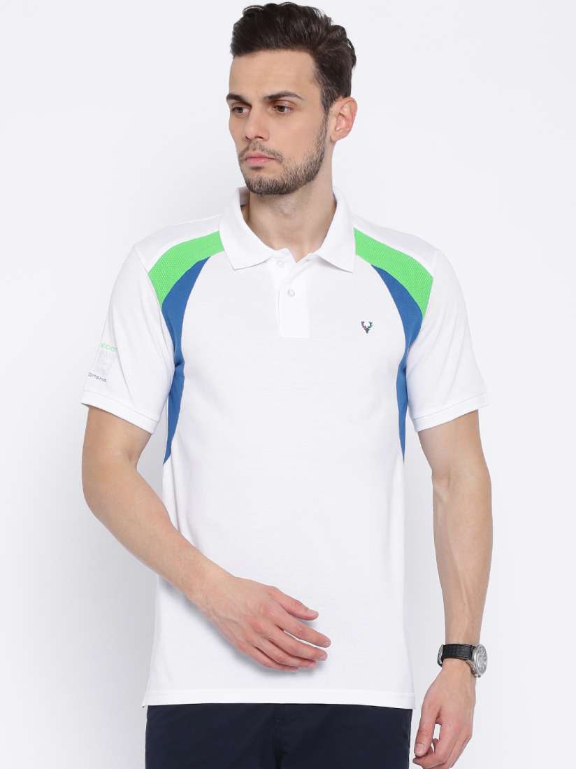 Buy Allen Solly Sport White Wimbledon Polo Pure Cotton T shirt Tshirts for Men 1262350 Myntra
