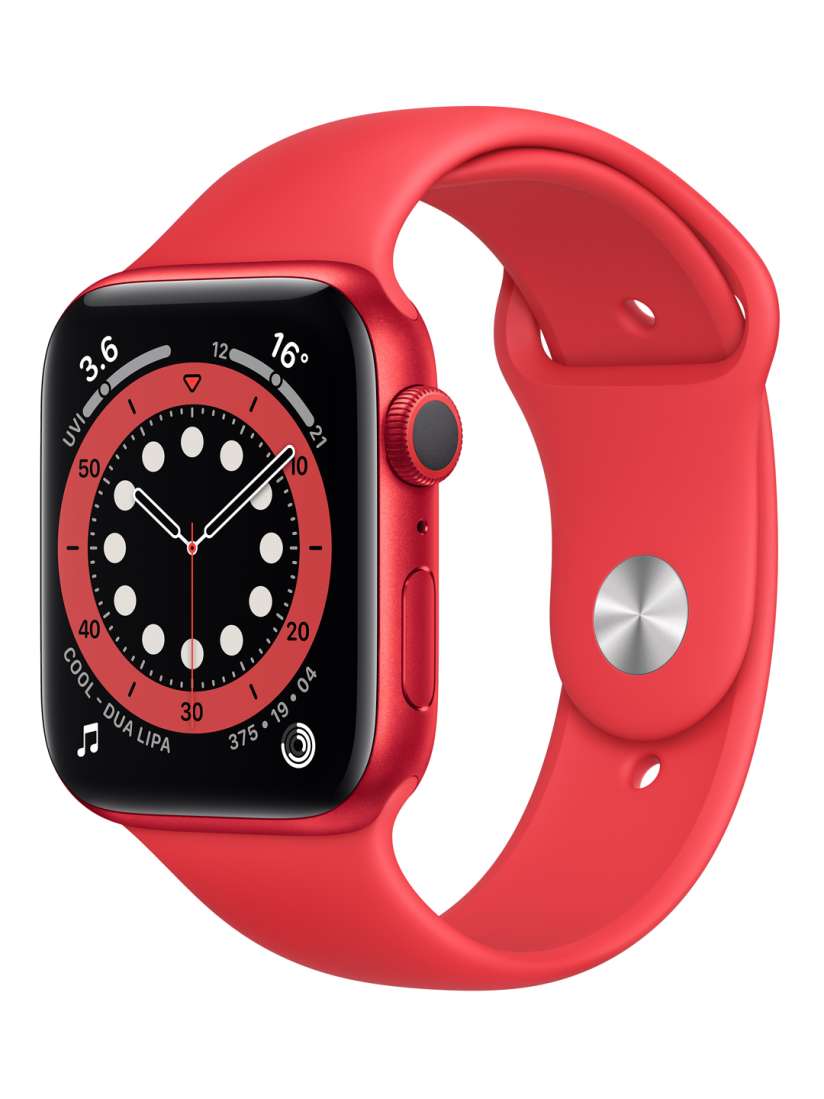 Buy Apple Watch Series 6 GPS 44mm PRODUCT RED Aluminium Case with Sport Band Smart Watches for Unisex 12625572 Myntra