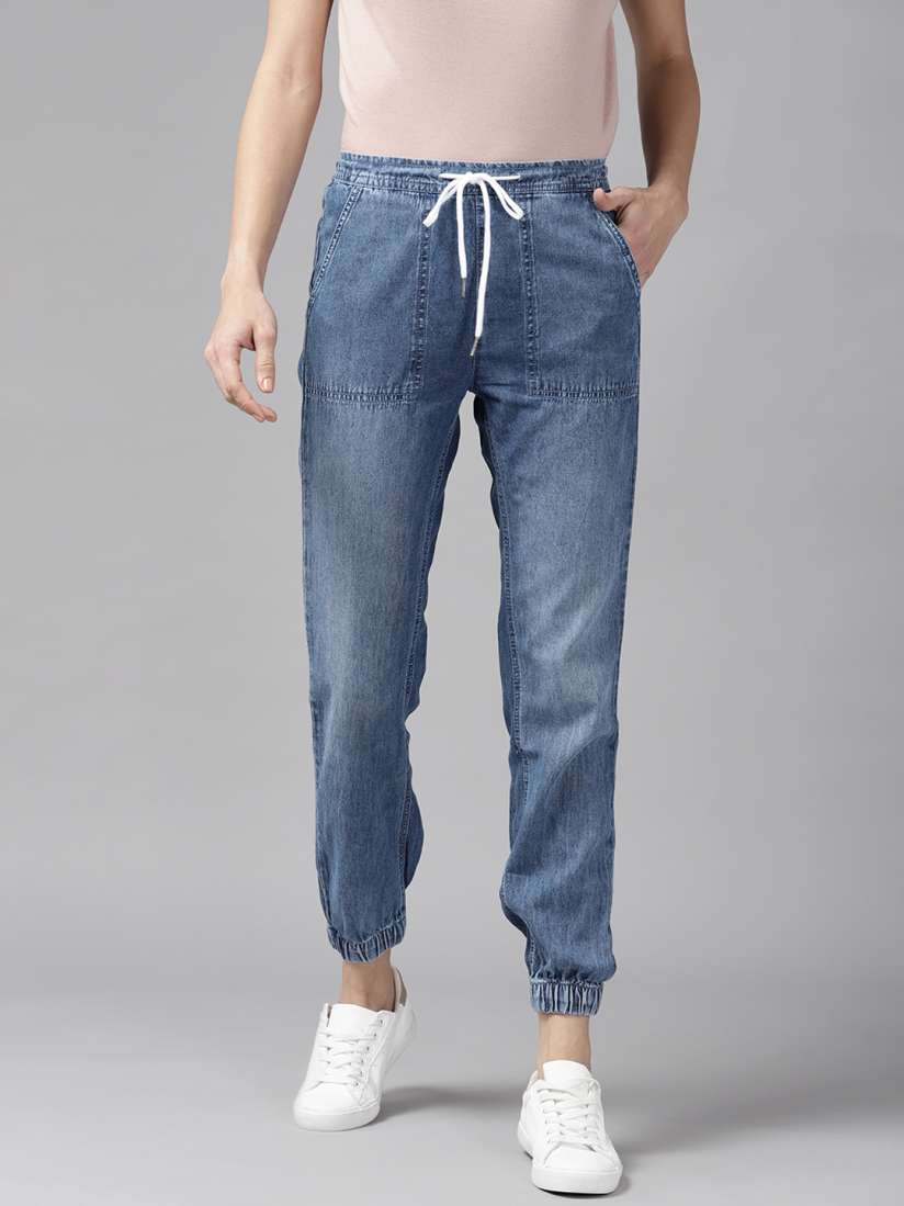 Buy Roadster Women Blue Light Fade Joggers Jeans Jeans for Women 12629524 Myntra
