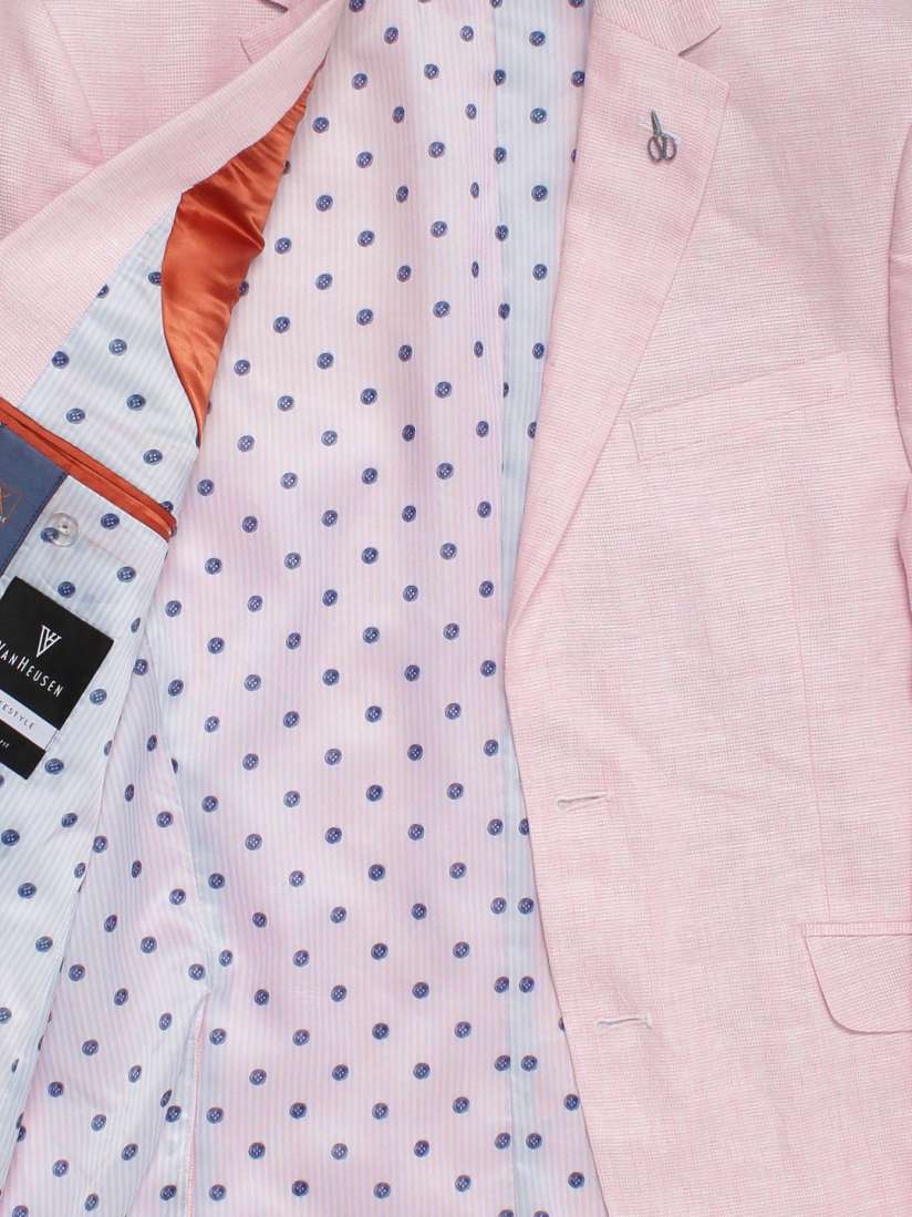 Buy Van Heusen Pink Linen Single Breasted Ultra Slim Fit Smart Casual Blazer Blazers for Men 1263153 Myntra