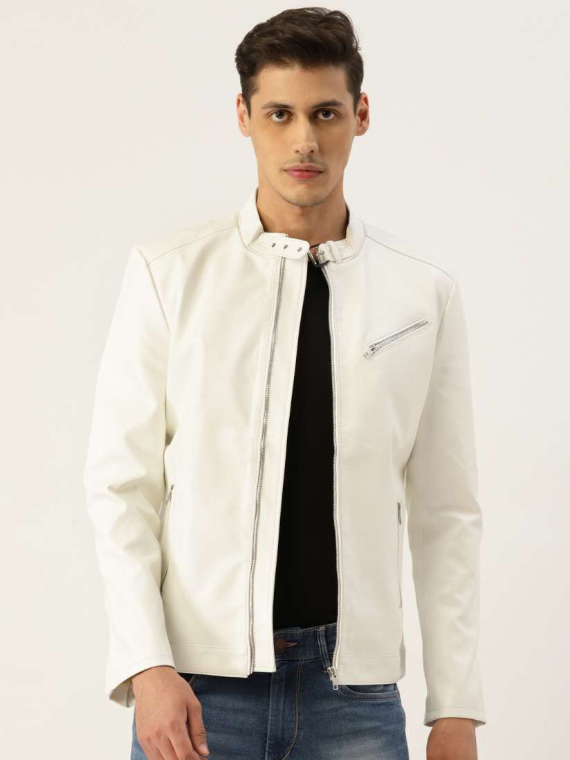White biker jacket on sale