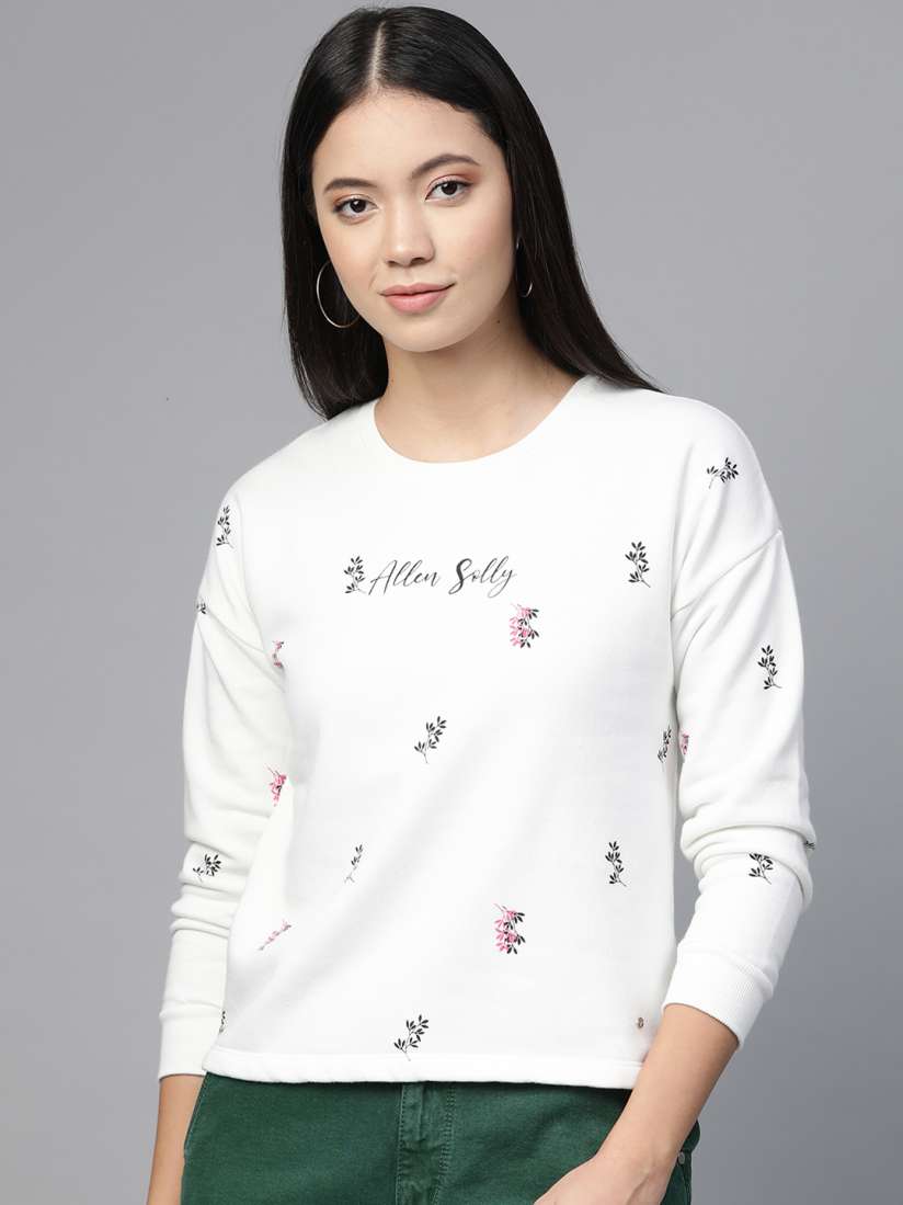 Allen solly white sweatshirt top