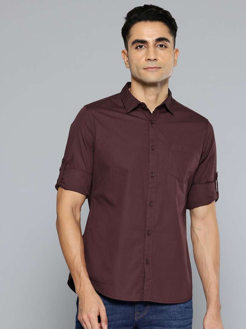 Buy HIGHLANDER Pure Cotton Casual Shirt Shirts for Men 1265391 Myntra