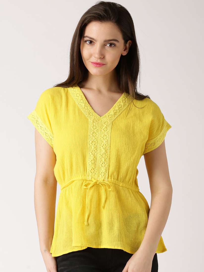 myntra yellow top