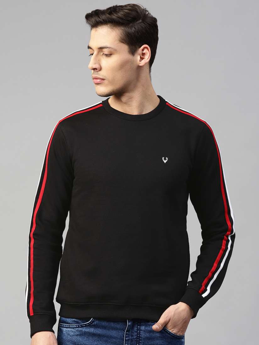 Buy Allen Solly Men Black Solid Sweatshirt Sweatshirts for Men 12657084 Myntra
