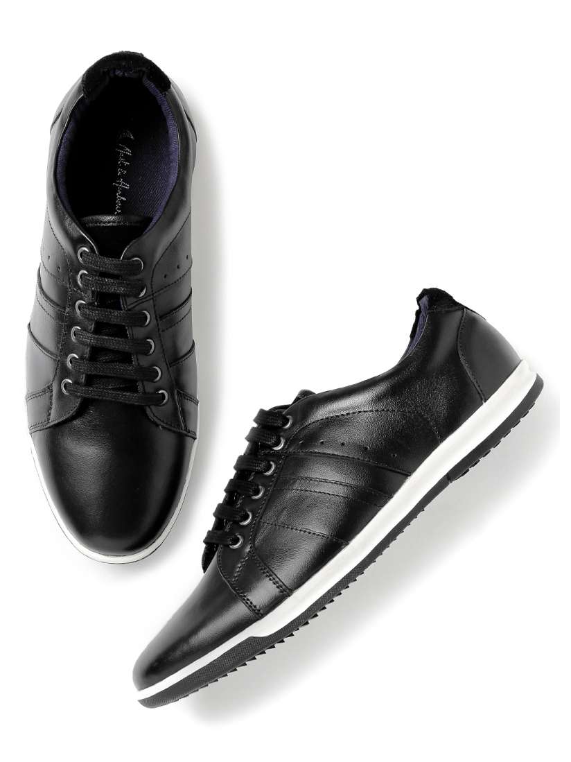 Buy Mast Harbour Men Black Leather Casual Shoes Casual Shoes for Men 1266029 Myntra