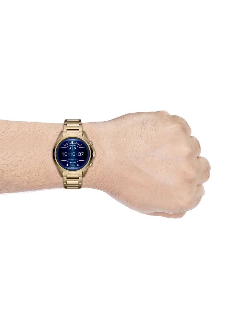 Buy Armani Exchange Men Gold Toned Navy Blue Drexler Smartwatch AXT2001 Smart Watches for Men 12665518 Myntra