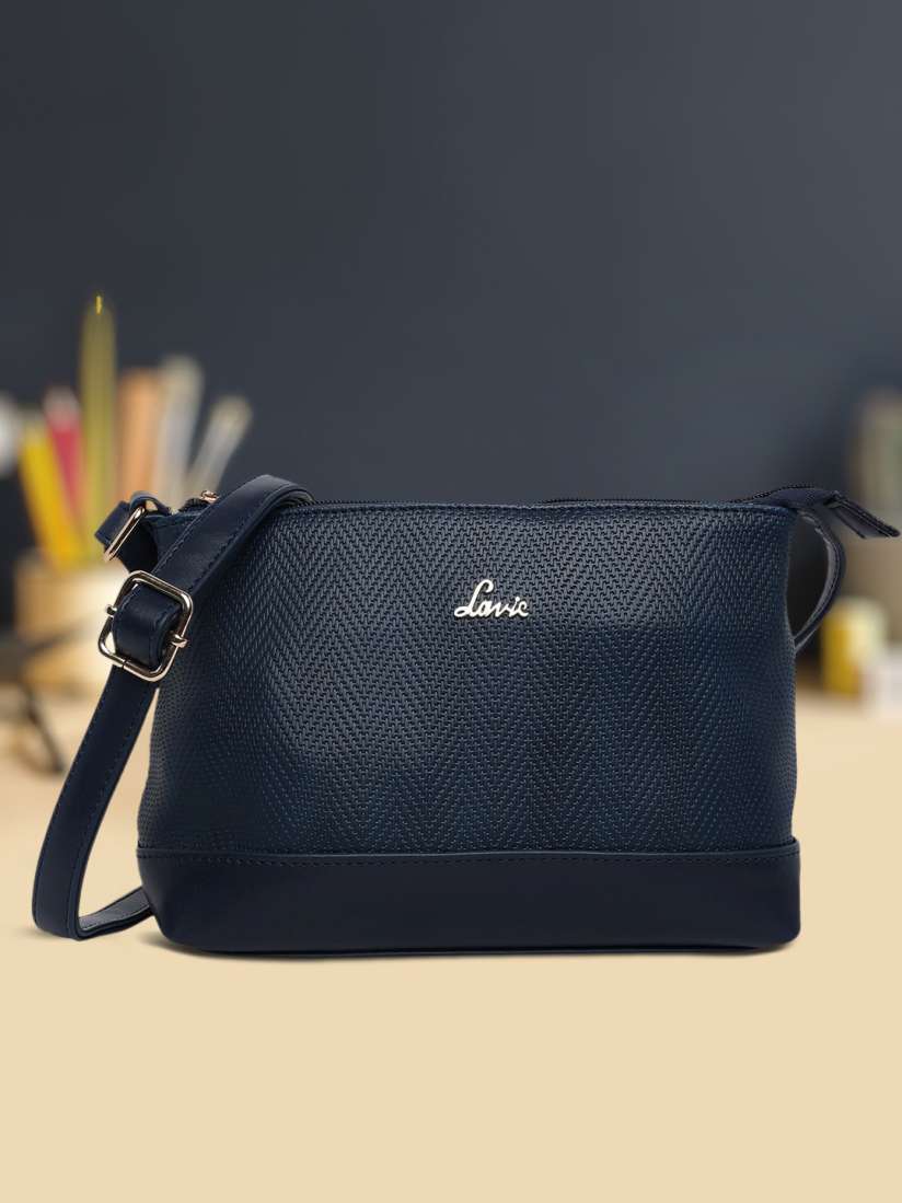 Buy Lavie Jana Women Navy Blue Textured Sling Bag Handbags for Women 12665590 Myntra