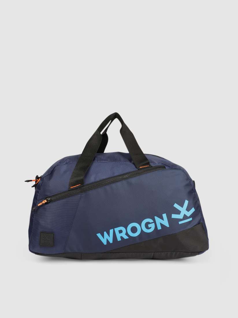 Buy WROGN Unisex Navy Blue Printed Duffel Bag Duffel Bag for Unisex 12666202 Myntra