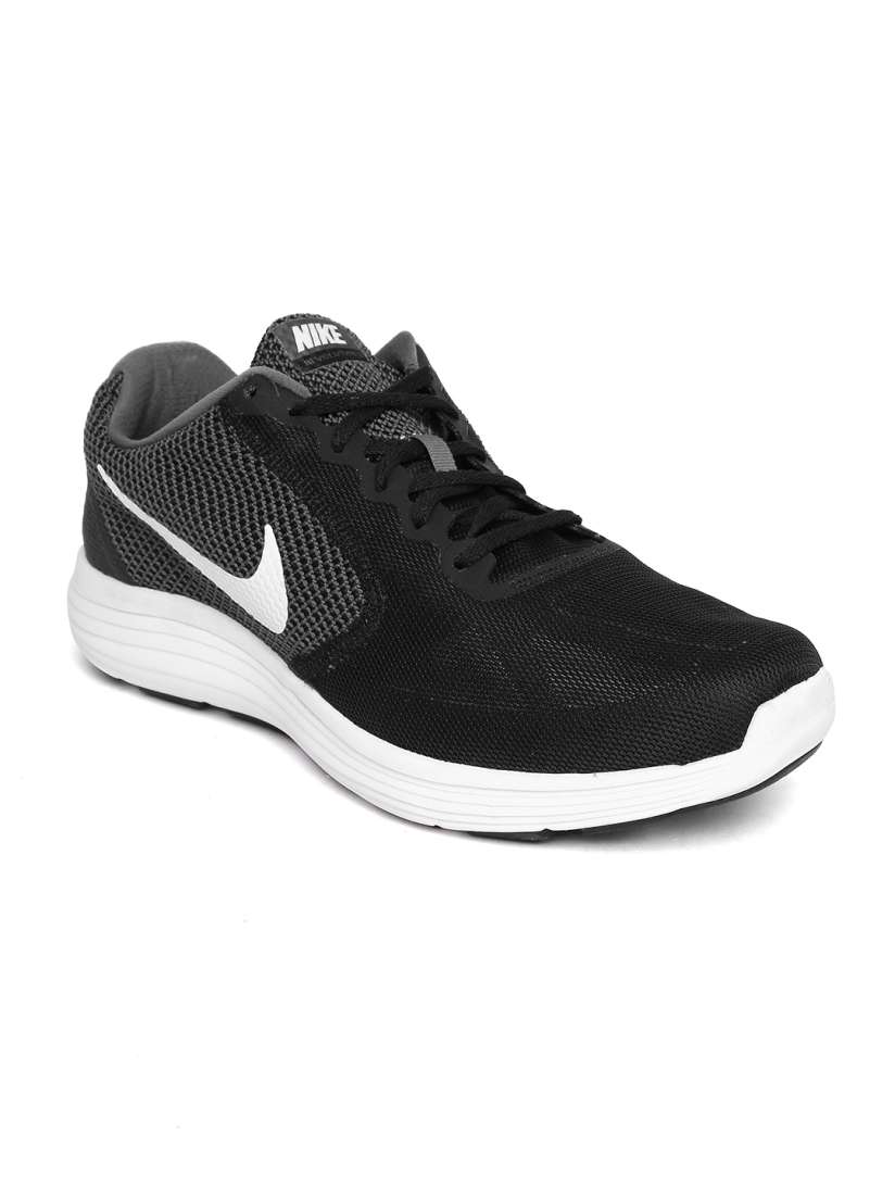 Buy Nike Men Back Grey Revolution 3 Running Shoes Sports Shoes for Men 1267309 Myntra