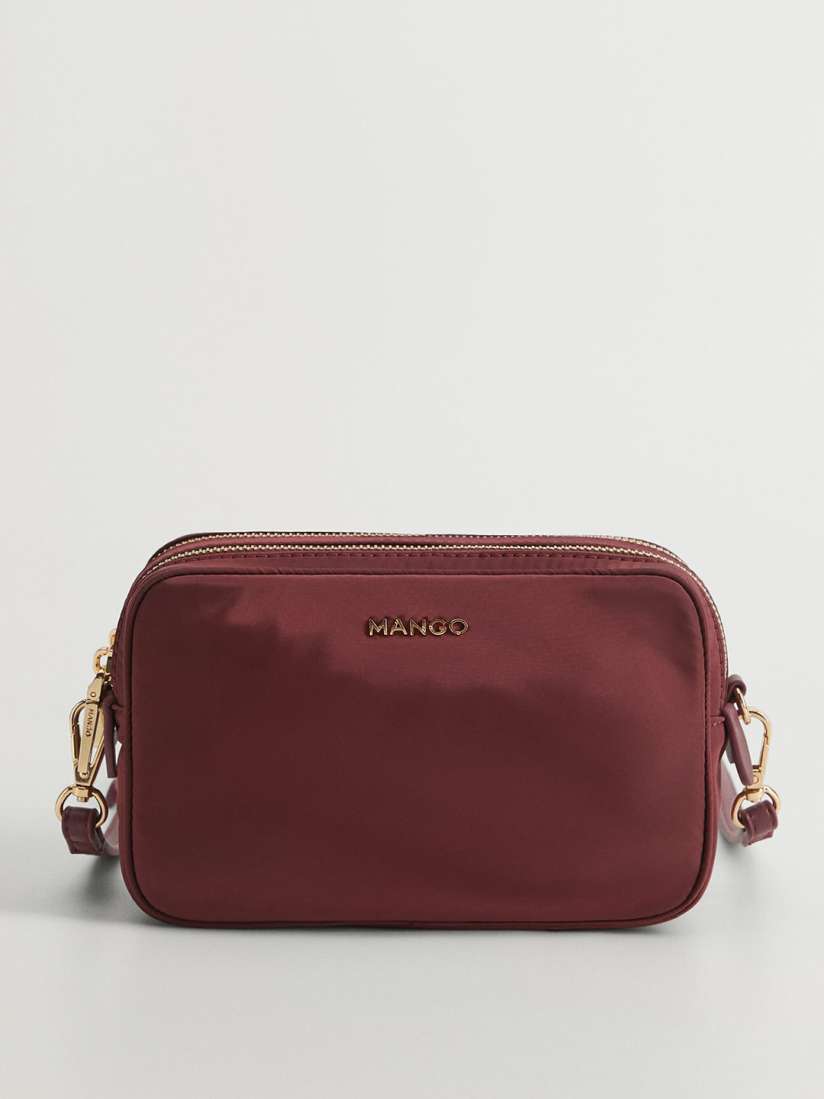 Mango maroon solid sling bag top