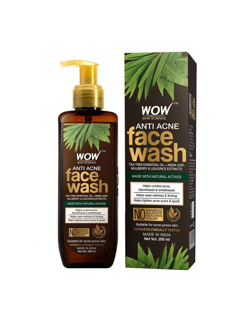 Buy WOW SKIN SCIENCE Anti Acne Face Wash for Controlling Acne Blackheads Spots 200 ml Face Wash and Cleanser for Unisex 12688218 Myntra