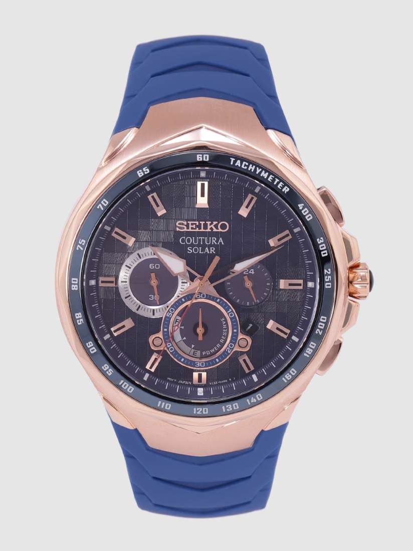 Buy SEIKO Men Navy Blue Coutura Perpetual Solar Chronograph Analogue Watch SSC800P1 Watches for Men 12693294 Myntra