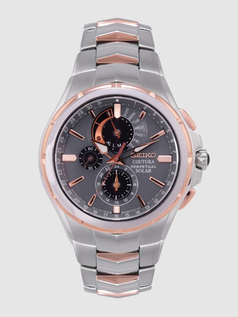 Buy SEIKO Men Grey Coutura Perpetual Solar Chronograph Analogue Watch SSC788P9 Watches for Men 12693326 Myntra