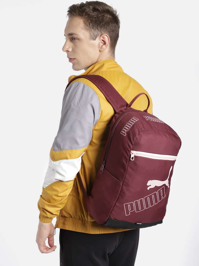 Buy Puma Unisex Burgundy Brand Logo Phase II Backpack Backpacks for Unisex 12693706 Myntra