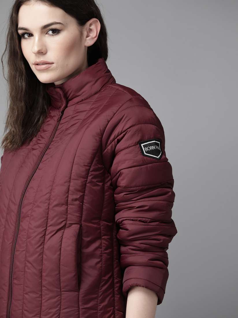 Burgundy bubble jacket online