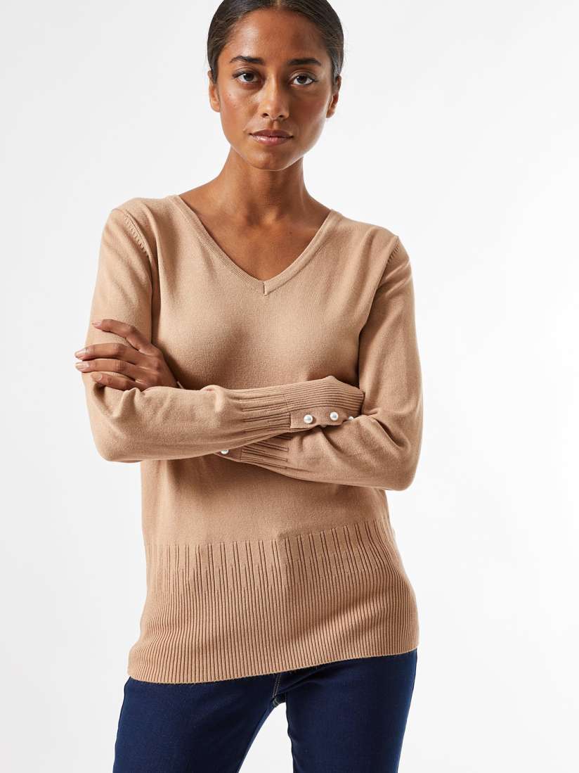 Buy DOROTHY PERKINS Women Beige Solid Sustainable Petite Pullover Sweater Sweaters for Women 12711616 Myntra