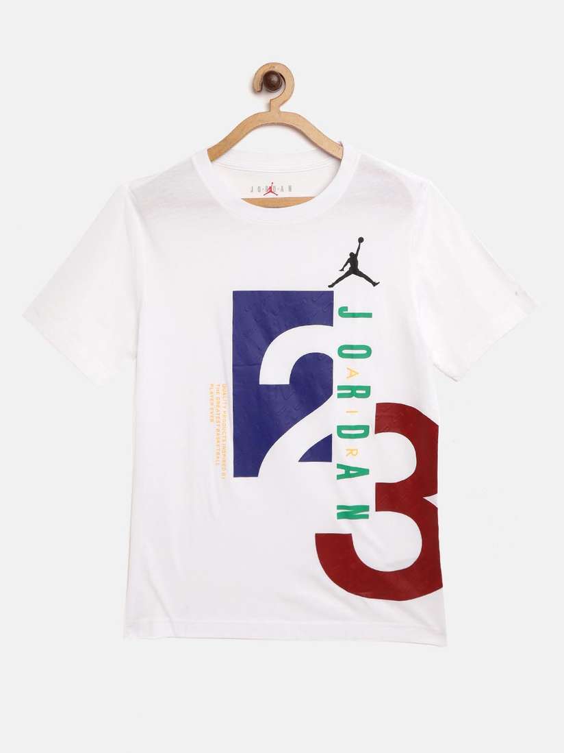 T Shirt Kids Jordan 23 Jordan Boys Black Blue 23 Los Printed