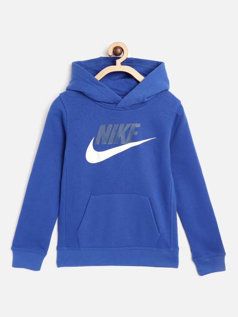 Buy Nike Boys Blue Club HBR Brand Logo Print Hooded Sweatshirt Sweatshirts for Boys 12714456 Myntra