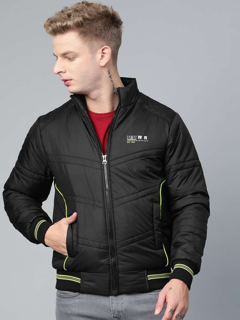 Bomber Jacket Fort Collins Black Jacket Men's Black Textured
