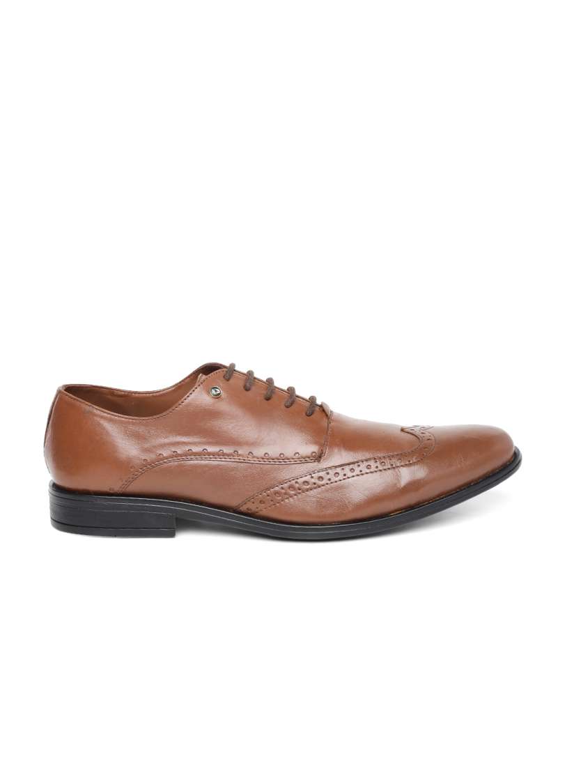 Buy INVICTUS Men Brown Pointy Toed Leather Brogues Formal Shoes for Men 1273090 Myntra