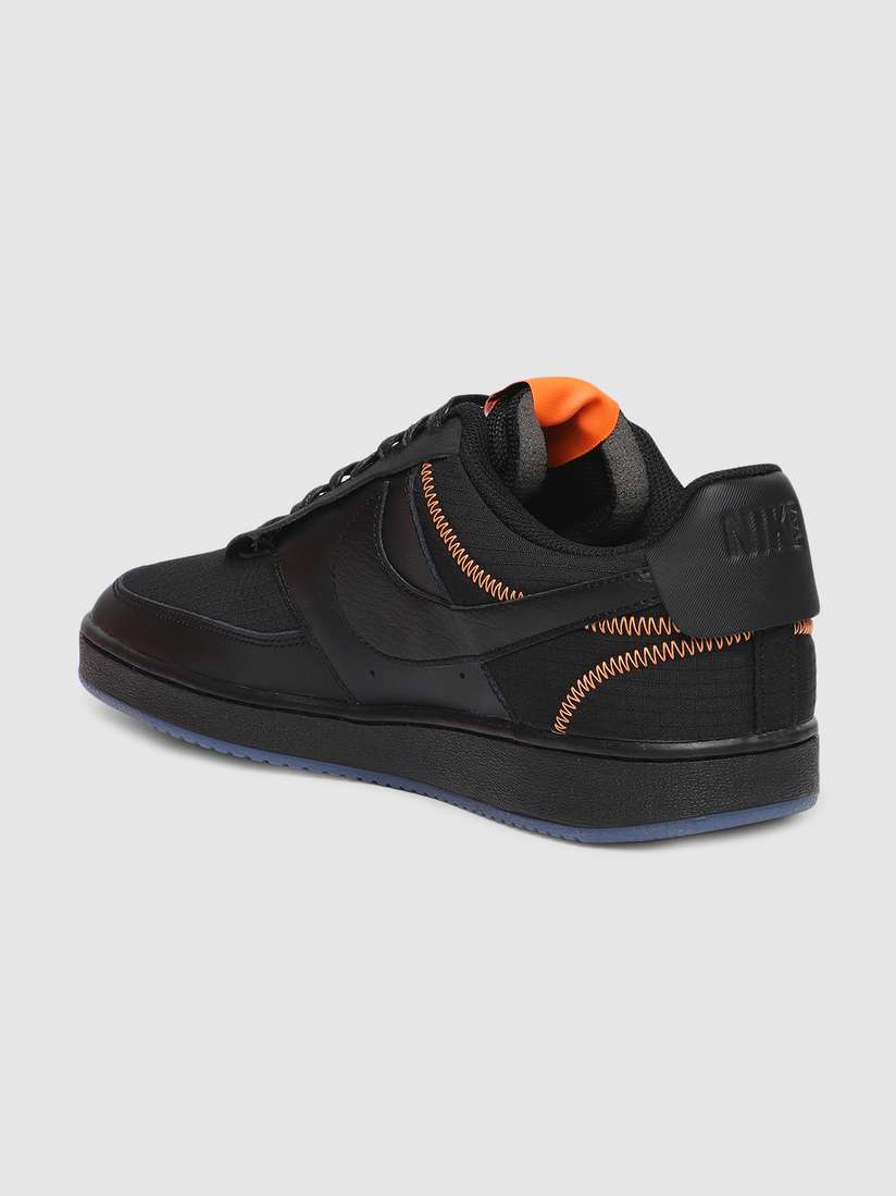 nike black court vision low premium trainers