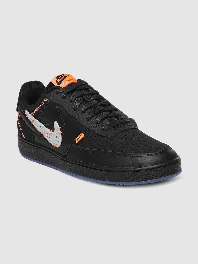 nike black court vision low premium trainers