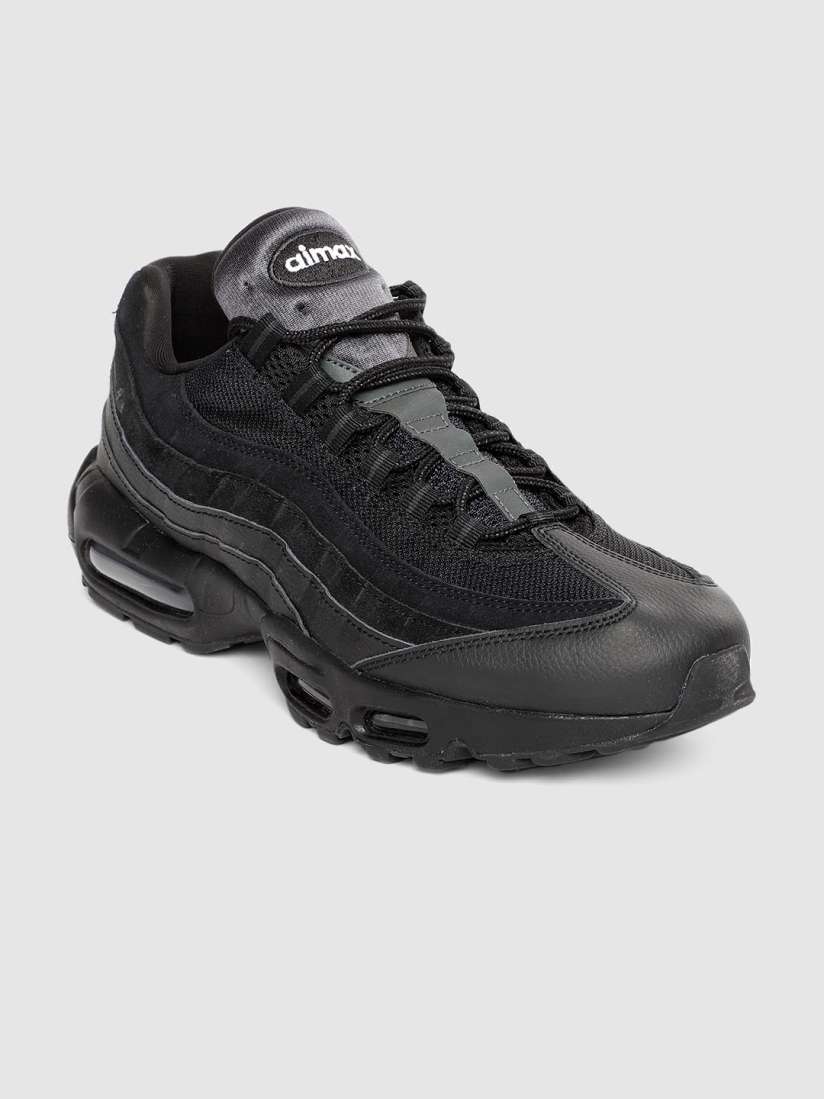 Nike air max 95 leather trainers in black discount
